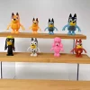Bluey 8pce handmade figurines bingo friends puppy joints movable dolls anime ornaments birthday gift