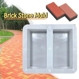 Brick Stone Mold DIY Paving Cement Mold 20x10cm Reusable Concrete Pavement Mold Manual Operation Brick Stone Mold Garden Paths