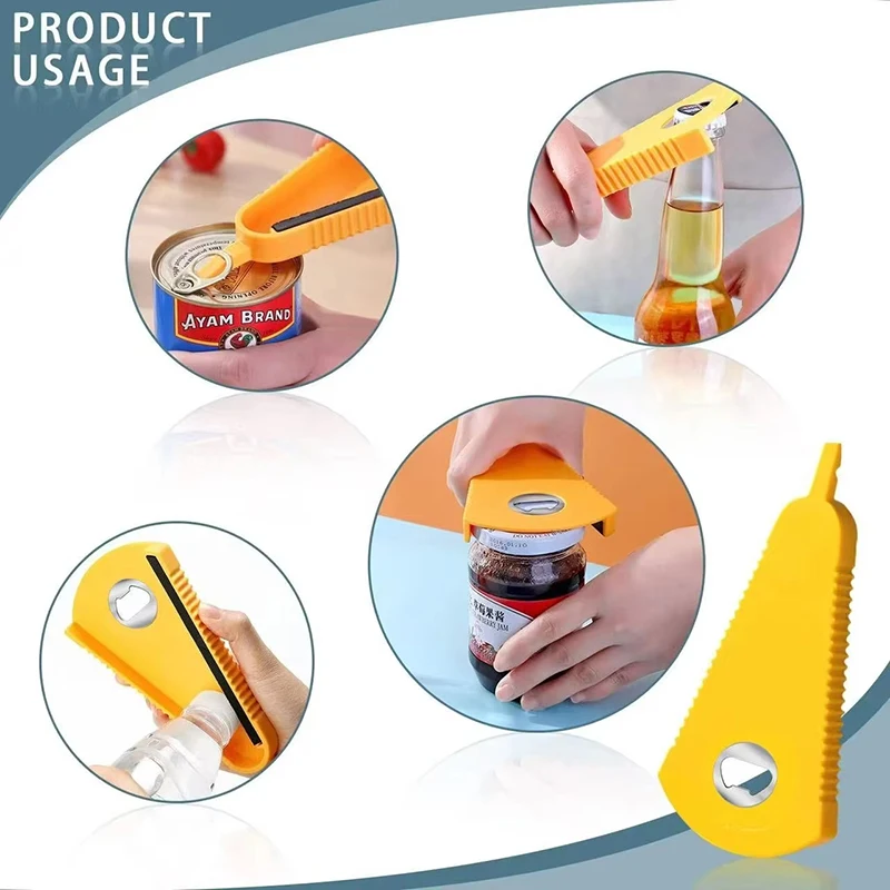 Can Opener Multifunctional Bottle Opener Jar Opener for Beer Coke Jam Beverage - Image 2