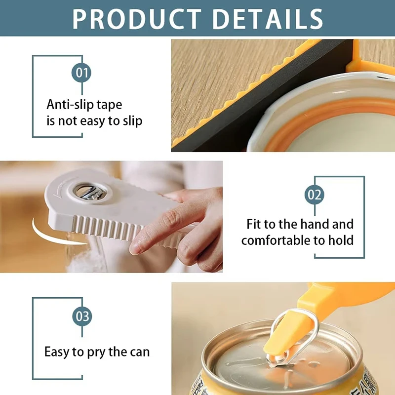 Can Opener Multifunctional Bottle Opener Jar Opener for Beer Coke Jam Beverage - Image 4