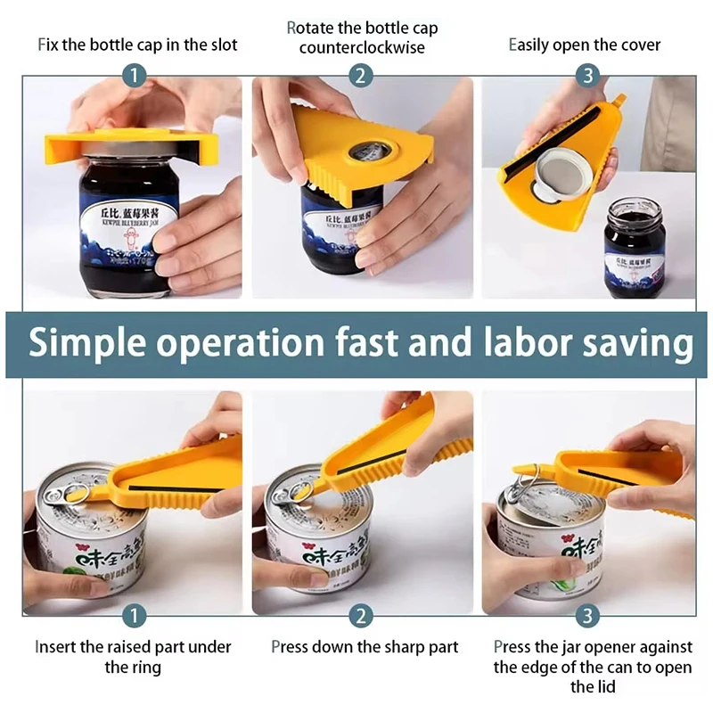 Can Opener Multifunctional Bottle Opener Jar Opener for Beer Coke Jam Beverage - Image 5