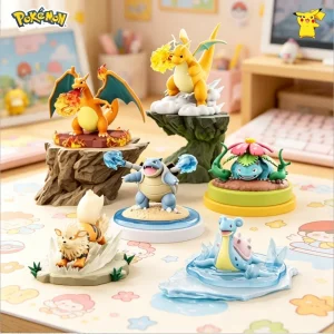 Cartoon Genuine Pokemon Action Figures Charizard Blastoise Arcanine Lapras Venusaur‌ Dragonite Models for Display Holiday Gift