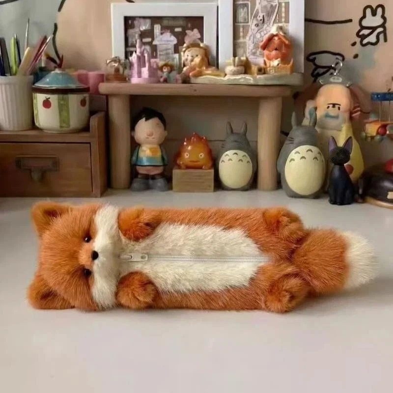 Cartoon Plush Pencil Pouch Funny Cute Student Animal Pencil Cases Personalized Stationery Storage Bag Best Friend Gifts - Image 3