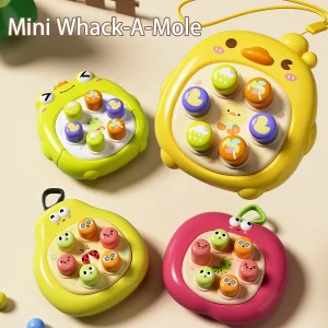 Cartoon whack-a-mole game decompression toy to exercise reflexes