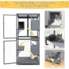Catio Outdoor Cat Enclosure Window Access with Wheels, Cage for Cats Indoor