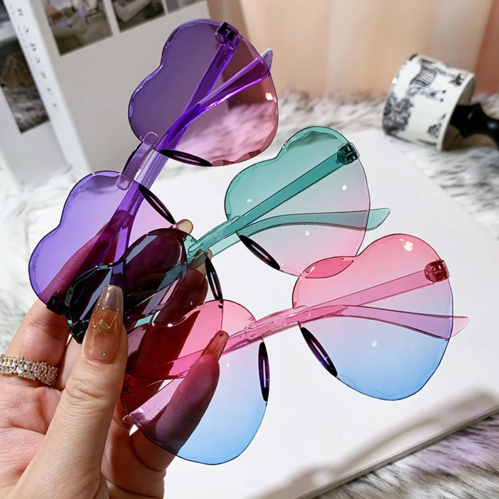 Children Sunglasses Gradient Outdoor Sun Glasses Gradient Sun Glasses Frameless Sunglasses Goggles For Beach Sunny Day Outdoor - Image 2