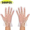 Clear Disposable Gloves Transparent Plastic Gloves Latex Free Food Prep Safe Gloves for Cooking Cleaning BBQ Kitchen Things