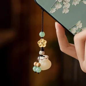 Creative Lucky Bodhi Flower Phone Chain Chinese Style Good Luck Fortune Bodhi Pendant Phone Charms DecorationHot