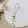 Creative Tulip Flower Leaves Mobile Phone Straps Charms Hand Rope Cute Keychain Fashion Bag Camera Pendant Lanyard Decorations