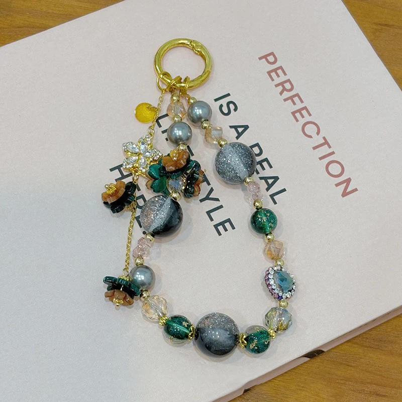 Crystal Strap Pendant Convenient Handmade Bead Lanyard Mobile Phone Strap Multi-Functional Phone Case Wrist Hanging Chain - Image 4