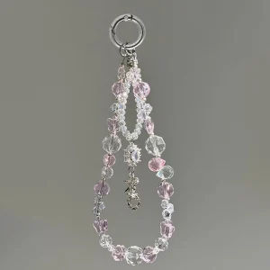 Crystal Strap Pendant Convenient Handmade Bead Lanyard Mobile Phone Strap Multi-Functional Phone Case Wrist Hanging Chain