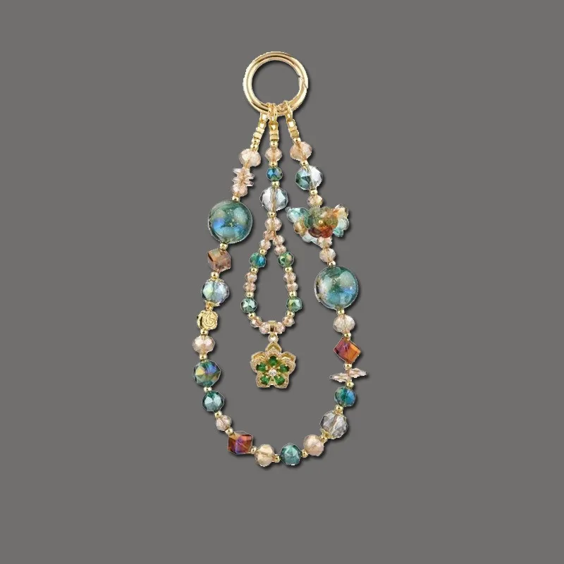Crystal Strap Pendant Convenient Handmade Bead Lanyard Mobile Phone Strap Multi-Functional Phone Case Wrist Hanging Chain - Image 5