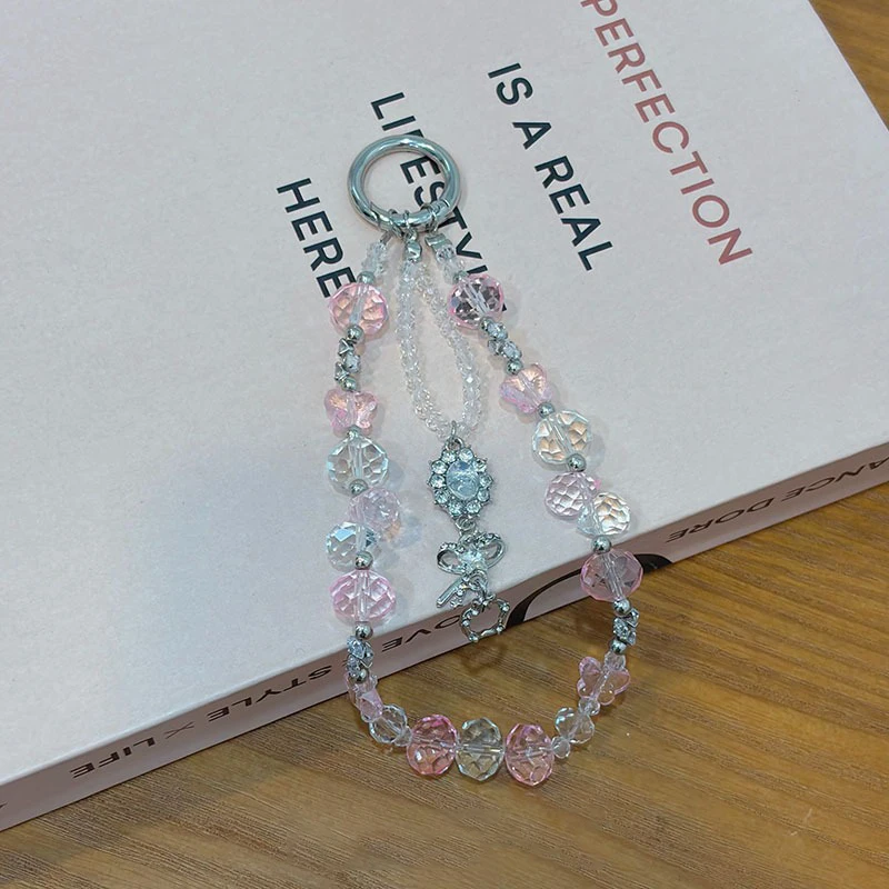 Crystal Strap Pendant Convenient Handmade Bead Lanyard Mobile Phone Strap Multi-Functional Phone Case Wrist Hanging Chain - Image 6