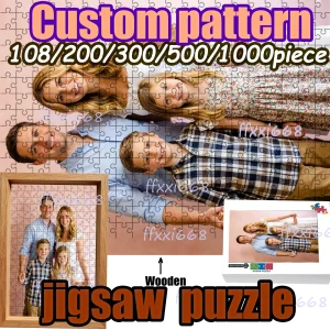 Custom 108/200/300/500/1000pieces jigsaw puzzle, custom photo, wooden, high quality, Birthday gift,Quirky Souvenir Collection