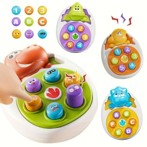 Dinosaur Press and Tap Enlightenment Toy - Interactive Learning with Vibrant Colors, No Electricity Needed, Perfect for Toddler