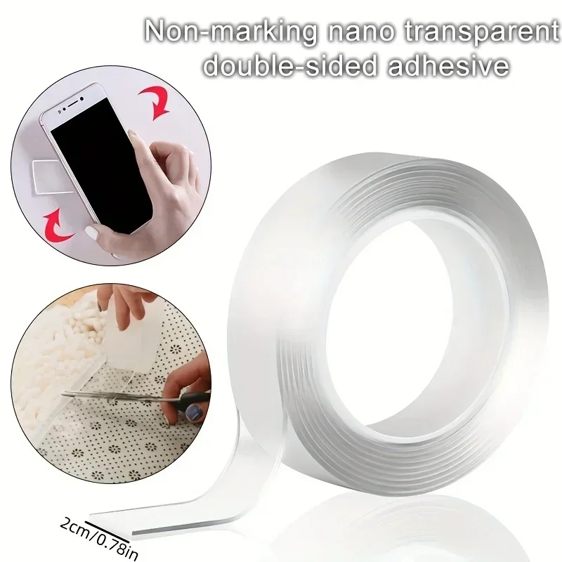 Double Sided Powerful Adhesive Multipurpose Removable Adhesive Tape Transparent Grip Mounting Washable Waterproof Strong Sticky - Image 6