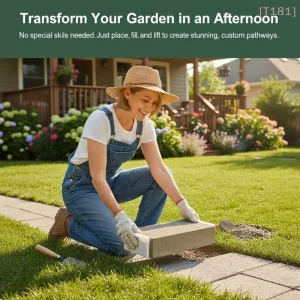 [E] DIY Paving Brick Mould Rectangle Shaped Walk Maker Reusable Concrete Path Maker Mold For Lawn Patio Yard Garden