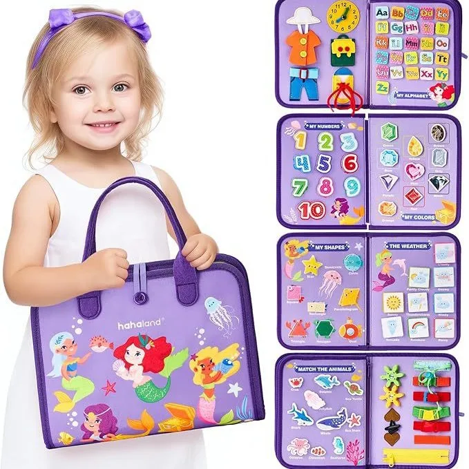 Educational Learning Felt Board Early Childhood Enlightenment Intelligence Development Busy Board with CPC CE Certification - Image 3