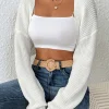 Elegant Off-Shoulder Cardigan Sweater Long-Sleeved Women's Casual Fashion Design Short Cardigan Women's Clothing