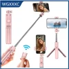 Expandable 3-in-1 Selfie Stick Tripod With Detachable BT Wireless Remote Compatible With Most Of Phones Lightweight Tripod Stand
