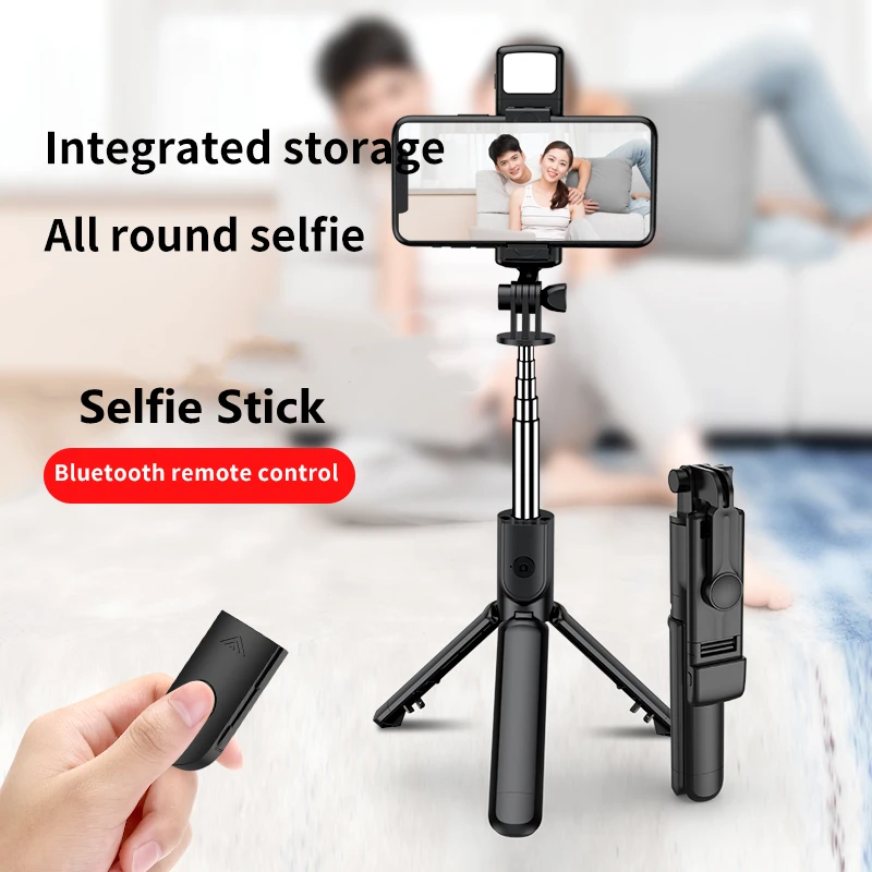 FGCLSY Bluetooth Wireless Selfie Tripod with Fill Light 360 Degree Rotation Remote Shutter is Suitable for Travel Shooting - Image 3