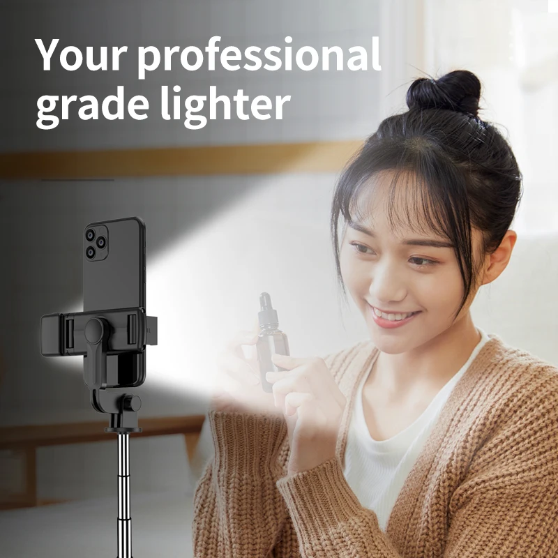 FGCLSY New Tripod for Smartphone Camera,Stand with Bluetooth shutter and light,Wireless Selfie Stick brackets with Phone Holder - Image 5