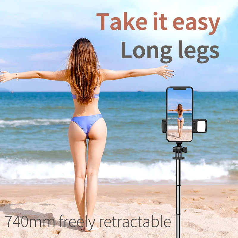FGCLSY New Tripod for Smartphone Camera,Stand with Bluetooth shutter and light,Wireless Selfie Stick brackets with Phone Holder - Image 4