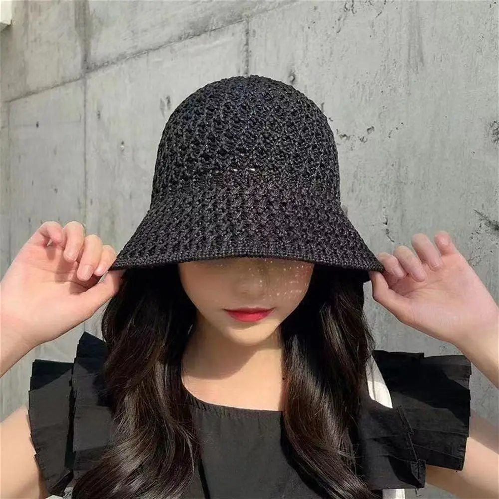 Fashion Bucket Hat Soft Breathable Beach Cap Wide Brim Fisherman Hats Sun Protection Sun Hats Polyester Caps Apparel Accessories - Image 2