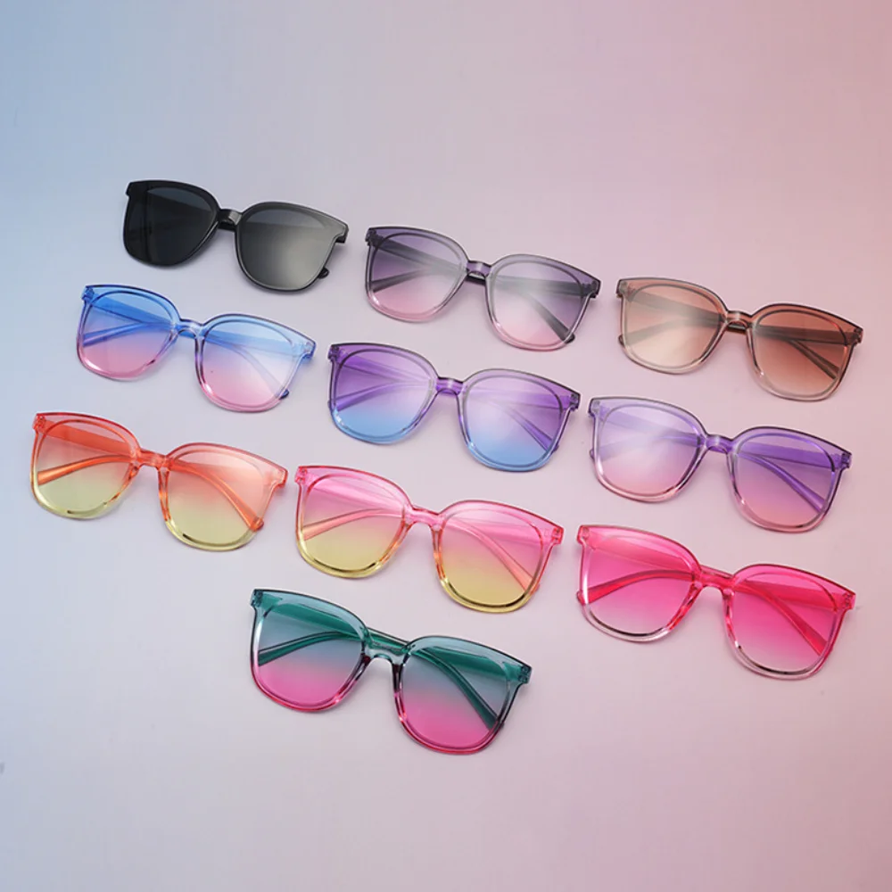 Fashion Jelly Gradient Square-shaped Lenses Sunglasses Outdoor Sun Protection Shades Colorful Sun Glasses Goggles 2025 New