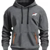 Fashion Unisex Hoodie with Logo Print Oversized Drawstring Hooded Pullover S-XXXL, Kangaroo Pocket Casual Sweatshirt