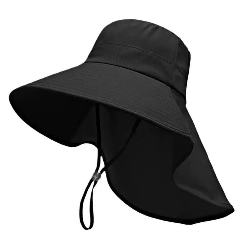 Fisherman Hat Wide Brim Sun Hat Shawl Neck Flap UV Protection Outdoor Travel Beach Hat Women Accessories Summer - Image 6