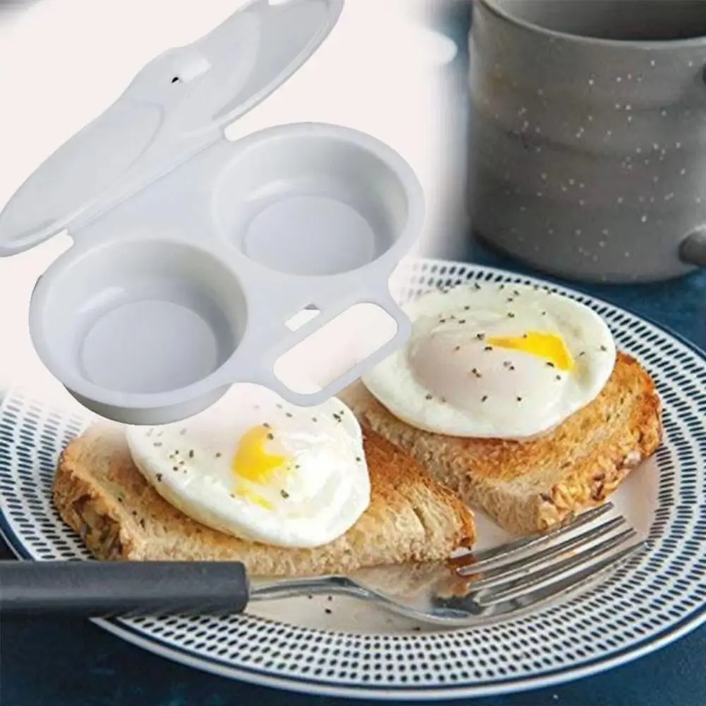 Food Grades Plastic Microwave Egg Cooker Heat Resistant Kitchen Cooking Mold Egg Fryer Easy To Clean Portable Steamed Egg Box - Image 4
