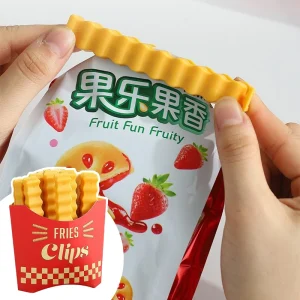 French Fry Shaped Sealing Clip Creative Food Sealing Clips Moisture-proof Fresh-keeping Plastic Clips for Snack Bag Sealing