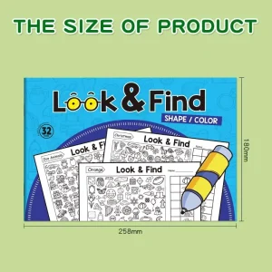 Fun coloring book, children's search for items game, enhance visual perception, focus and attention, handwritten exercise book