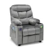 GOFLAME Recliner Sofa, Lounge Chair with Cup Holder, Pockets, Headrest, Adjustable Backrest