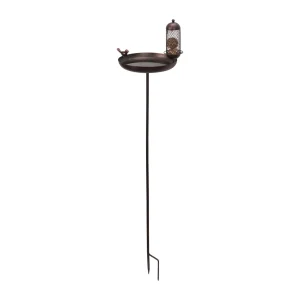 Garden Bird Bath Bird Bath Outdoors Feeder Bowl Stake Multi-Functional Standing Bowl Birdbaths Yard Decor For Patio Farm