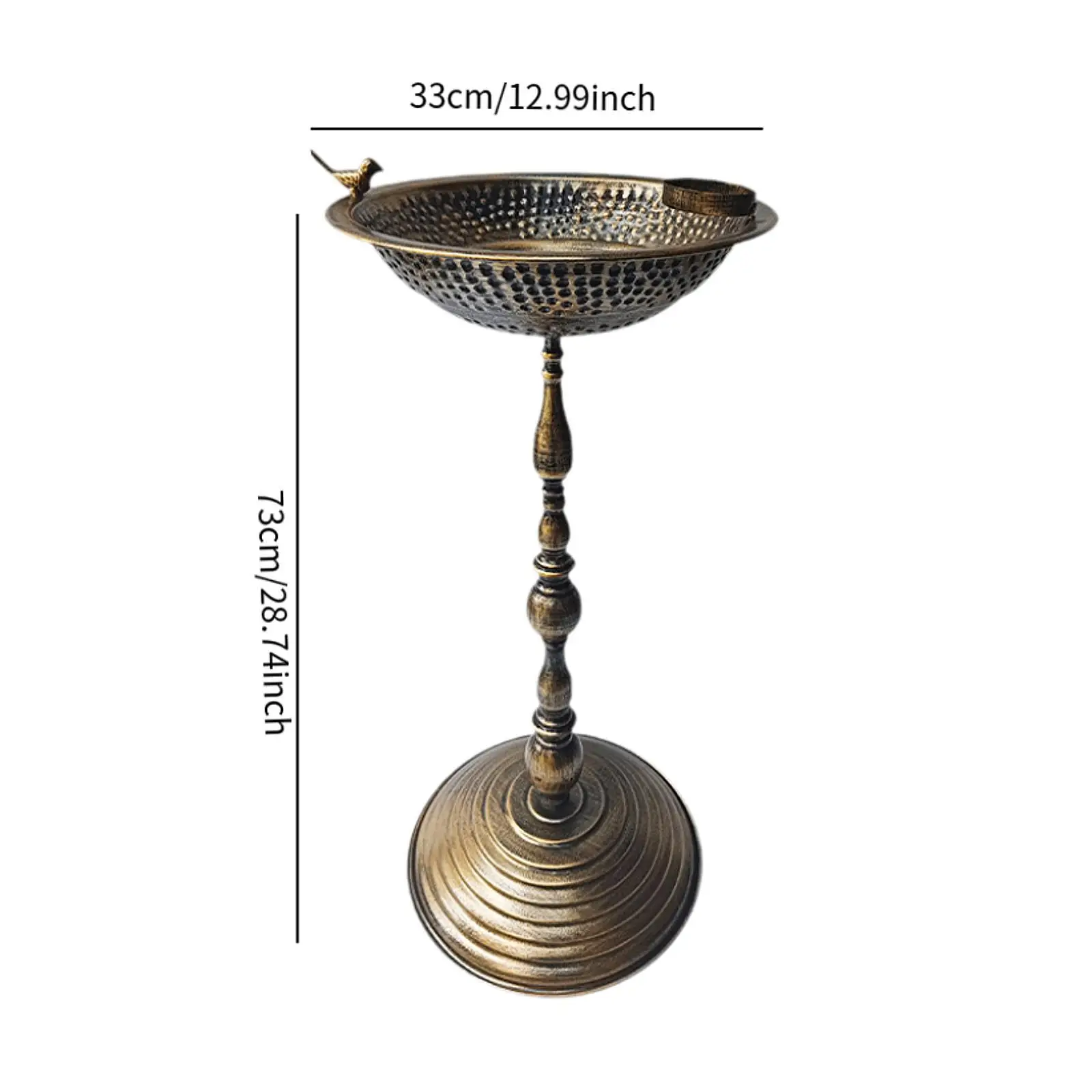 Garden Bird Bath Yard Decor Round Base Design Birdfeeder for Lawn Yards Outdoors