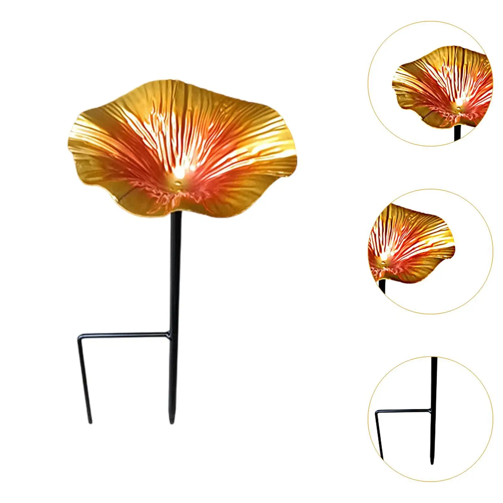 Garden Bird Bath with Detachable Pole And Ground Stake for Bird Feeders - Image 5