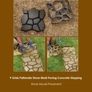 Garden Walk Pavement Concrete Mould DIY Manually Paving Cement Brick Stone Road Concrete Molds for Home Yard Garden