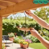 [HM]Umbrella-shaped Iron Feeder Water Bowl Outdoor Hanging Bird Feeder Tray For Garden Courtyard Backyard Hummingbird Feeder[HM]