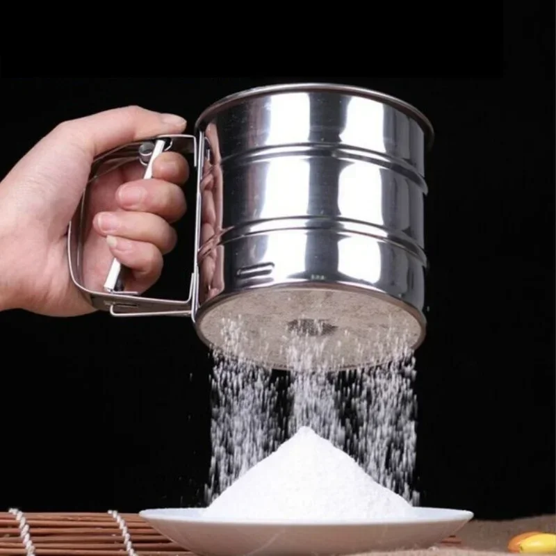 Hand-held Small Flour Sieve Baking Utensils Stainless Steel Manual Sieves Cup Stainless Steel Powder Sieve Kitchen Baking Tools - Image 3
