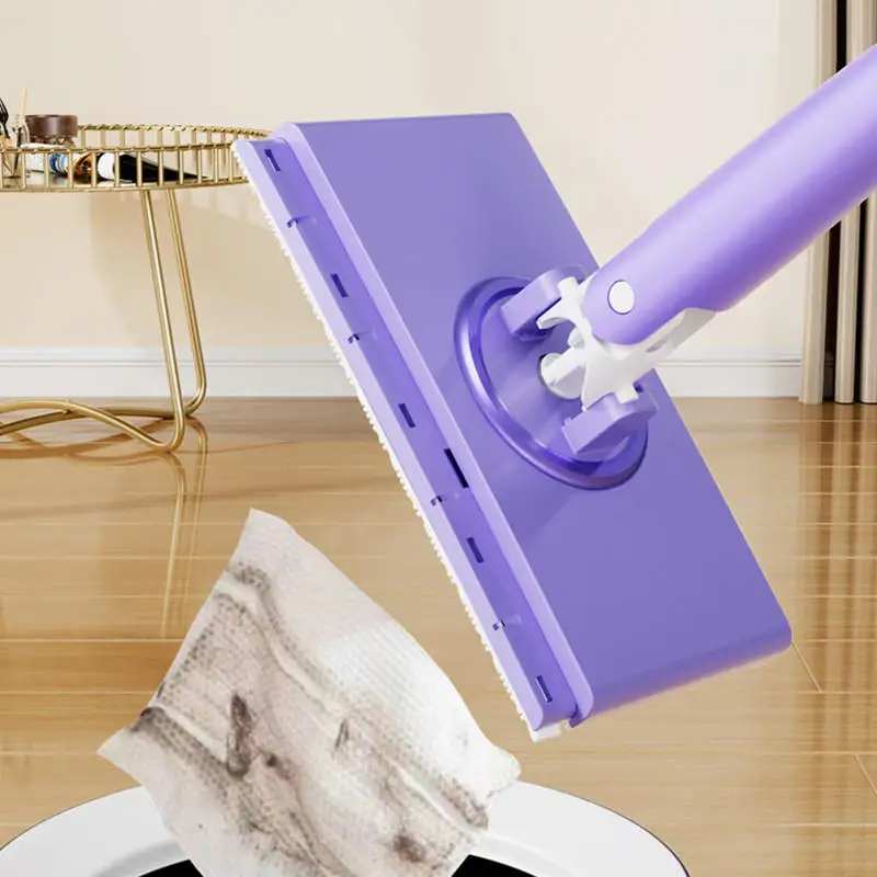 Hands-Free Cleaning mop For Floor/Window 360°Rotation Mini Mop For Wet Wipes Household Kitchen Cleaning Tool - Image 3