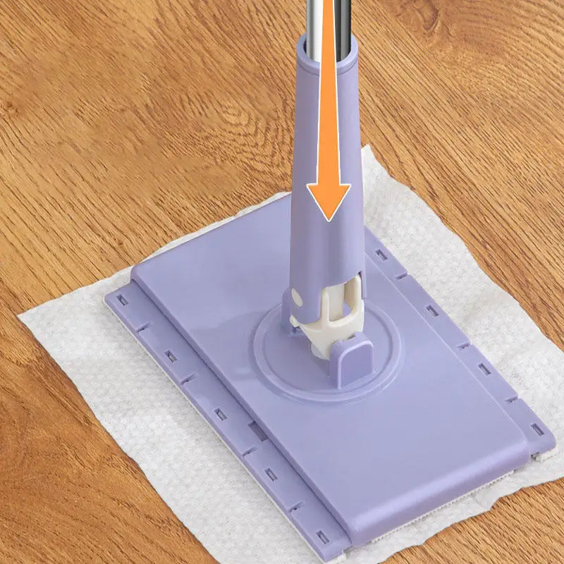 Hands-Free Cleaning mop For Floor/Window 360°Rotation Mini Mop For Wet Wipes Household Kitchen Cleaning Tool - Image 4