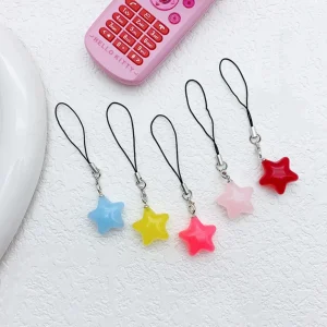 Hanging Cord Star Star Phone Strap Pendant Universal Phone Hanging Rope Candy Color Stylish Mobile Phone Chain Telephone Jewelry