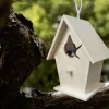 High-end Wooden Bird House For Outside To Paint Bird Nesting Box Handmade Birdhouse With Perch Diy Types Wall-mounted Nest V6x3