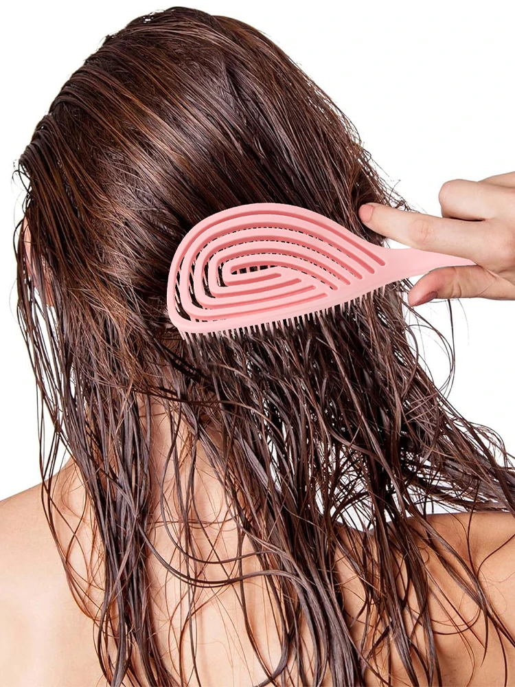 Hollow Out Hair Brush - Fast Blow Drying Scalp Massage Comb for Curly/Wet Hair, Detangling & Styling Tool - Image 6