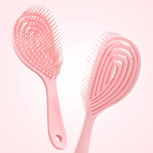 Hollow Out Hair Brush - Fast Blow Drying Scalp Massage Comb for Curly/Wet Hair, Detangling & Styling Tool