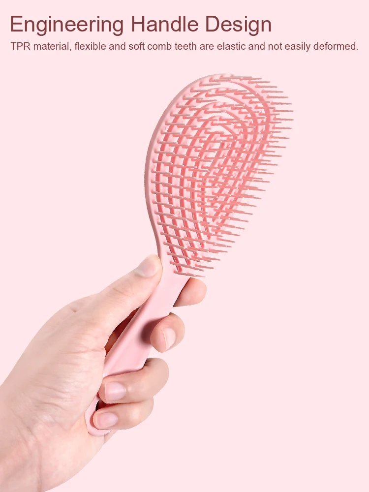 Hollow Out Hair Brush - Fast Blow Drying Scalp Massage Comb for Curly/Wet Hair, Detangling & Styling Tool - Image 5