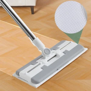 Home Clean Lazy Automatic Cloth Mop Bathroom Mop Household Cleaning Flat Mop, Hand Wash Free Face Towel Mop Clip