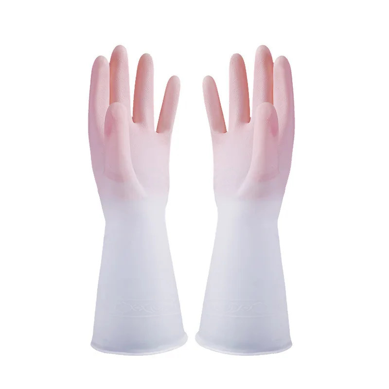Household Dishwashing Gloves Women Washing Clothes Waterproof Rubber Gloves Thin Household Brush Bowl Latex Gloves #2723 - Image 5
